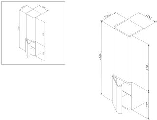 Шкаф Am.pm Sensation M30CHR0406NF правый 40 см орех